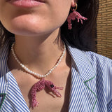 PRAWN PEARL NECKLACE │ PINK