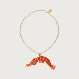 PRAWN PEARL NECKLACE │ ORANGE