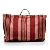 XL JUTE BAG │ RED STRIPES