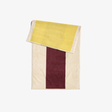 BATH TOWEL │ YELLOW & BORDEAUX