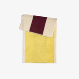 BATH TOWEL │ YELLOW & BORDEAUX