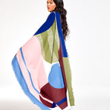 MAPOÉSIE │ KHAKI PINK BEACH TOWEL