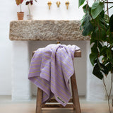 NARAM LARGE BATH SHEET │ LILAC & NEON