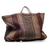 XL JUTE BAG │ BROWN STRIPE