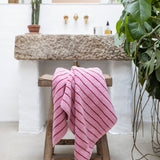 NARAM BATH TOWEL │ PINK & RED