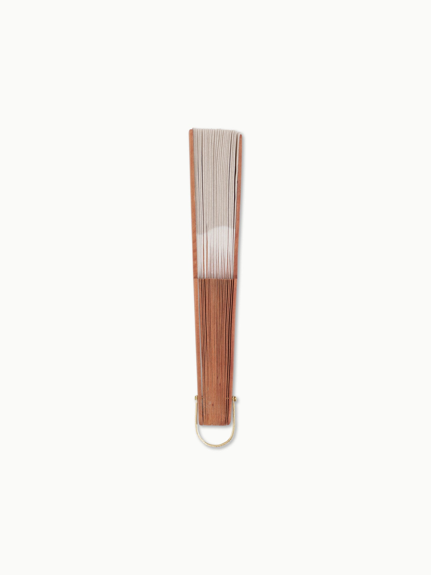 PEARWOOD AND COTTON FAN │ WARM GREY