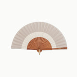 PEARWOOD AND COTTON FAN │ WARM GREY