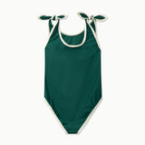CONTRAST TRIM SWIMSUIT │ OXFORD GREEN