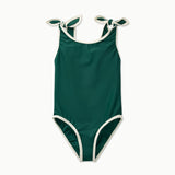 CONTRAST TRIM SWIMSUIT │ OXFORD GREEN