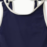 CONTRAST TRIM SWIMSUIT │ CANNES BLUE