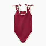 CONTRAST TRIM SWIMSUIT │ RUBY RED