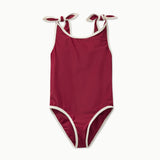 CONTRAST TRIM SWIMSUIT │ RUBY RED