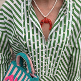 PRAWN PEARL NECKLACE │ ORANGE