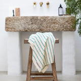 NARAM BATH TOWEL │ PURE WHITE & GRASS