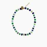 BLUE & GREEN STONES NECKLACE