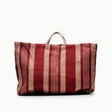 XL JUTE BAG │ RED STRIPES