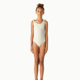 CONTRAST TRIM SWIMSUIT │ IVORY
