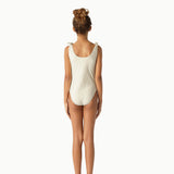 CONTRAST TRIM SWIMSUIT │ IVORY