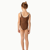 CONTRAST TRIM SWIMSUIT │ MARRON