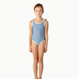 CONTRAST TRIM SWIMSUIT │ SKY BLUE