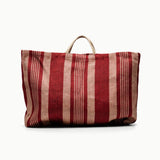 XL JUTE BAG │ RED STRIPES