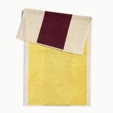 BATH TOWEL │ YELLOW & BORDEAUX