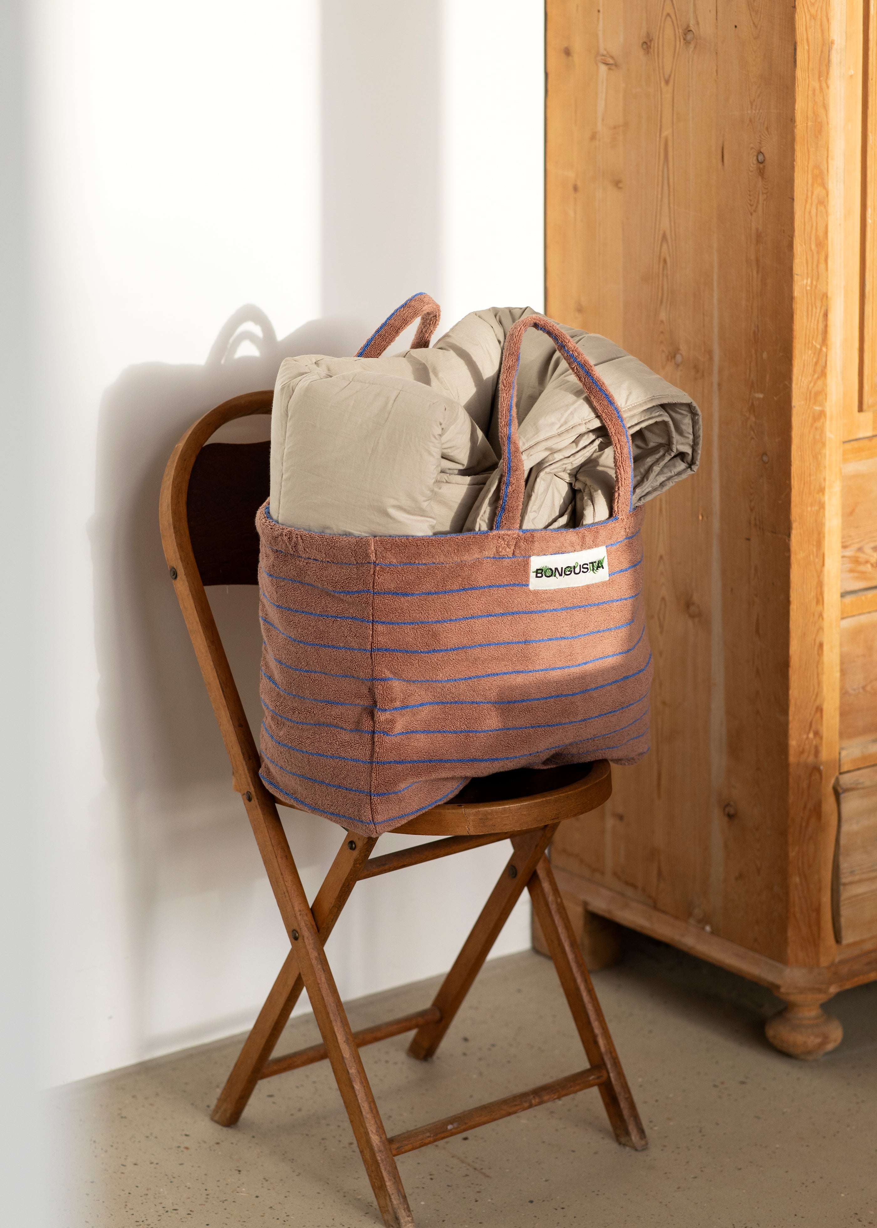 NARAM WEEKEND BAG │ CAMEL & MARINE