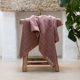 NARAM LARGE BATH SHEET │ CAMEL & MARINE