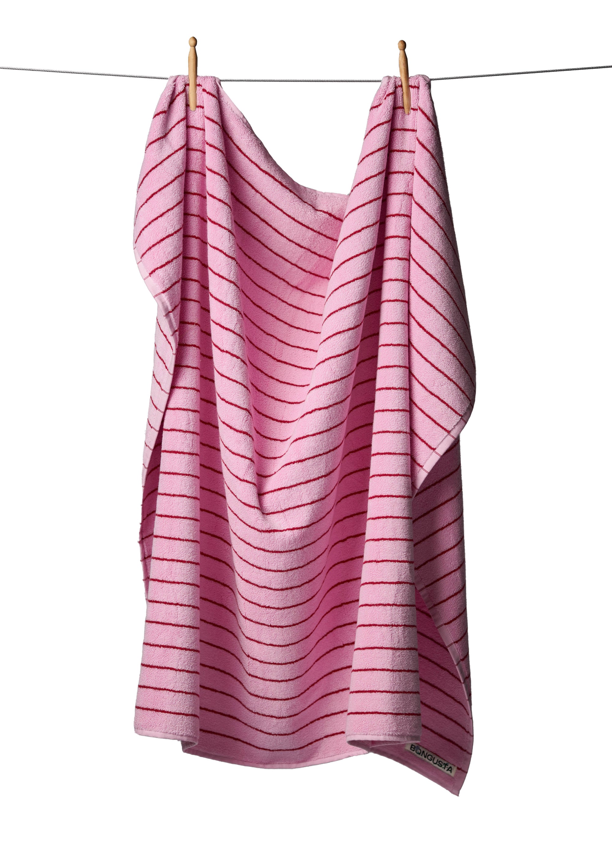 NARAM LARGE BATH SHEET │ PINK & RED